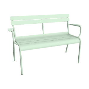 Fermob Luxembourg tuinbank met armleuning Ice Mint