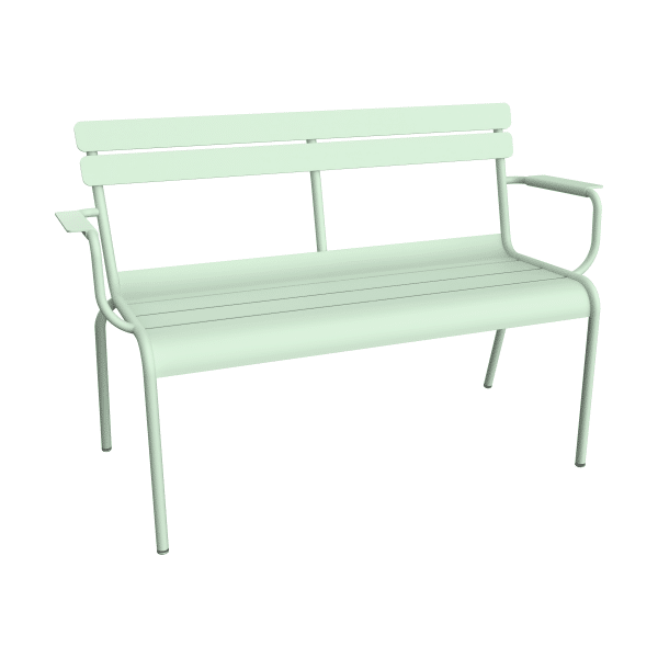 Fermob Luxembourg tuinbank met armleuning Ice Mint