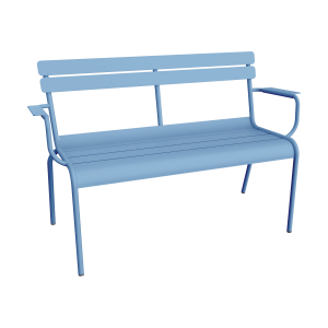 Fermob Luxembourg tuinbank met armleuning Maya Blue