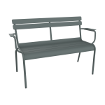 Fermob Luxembourg tuinbank met armleuning Storm Grey