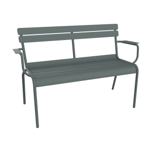 Fermob Luxembourg tuinbank met armleuning Storm Grey