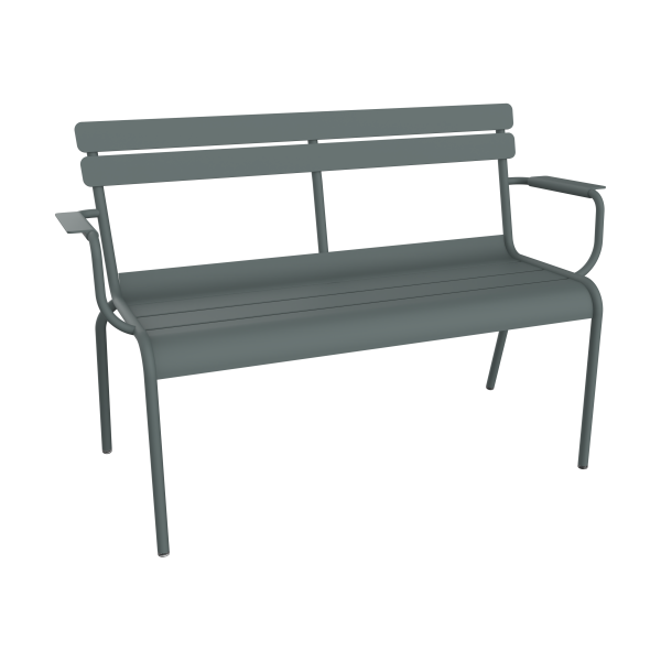 Fermob Luxembourg tuinbank met armleuning Storm Grey