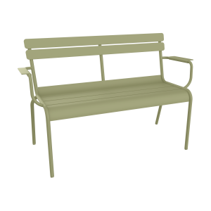 Fermob Luxembourg tuinbank met armleuning Willow Green