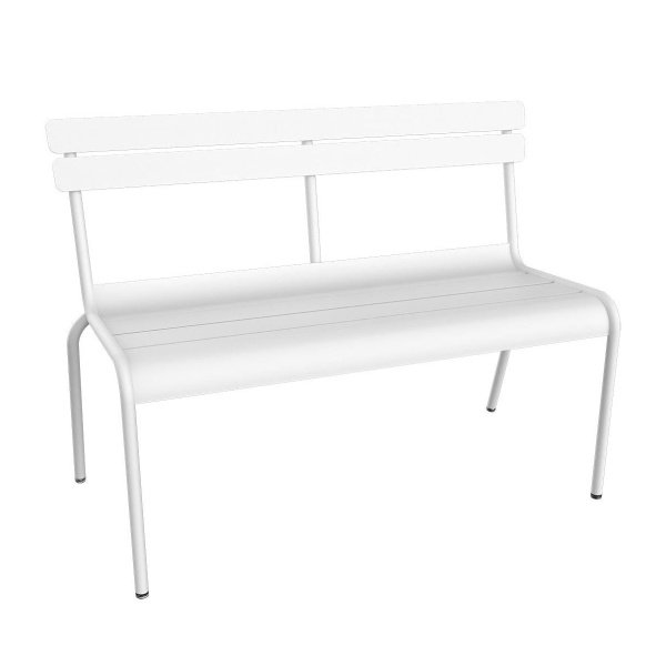 Fermob Luxembourg tuinbank met rugleuning Cotton white