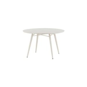 Fjôrd - Eettafel Beige Ø120cm - Aluminium- Lina