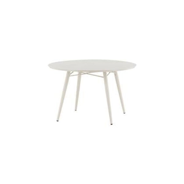 Fjôrd - Eettafel Beige Ø120cm - Aluminium- Lina