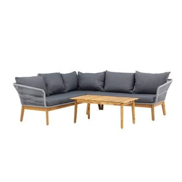 Fjôrd - Loungeset Grijs|Naturel - Acaciahout - Chania