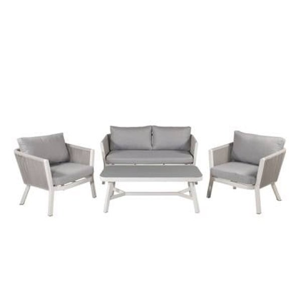 Fjôrd - Tuinset Wit Lounge - Aluminium - Virya