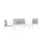 Fjôrd - Tuinset Wit|Grijs - Aluminium|Textiel - Break