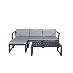 Fjôrd - Tuinset Zwart|Grijs - Aluminium - Salvador