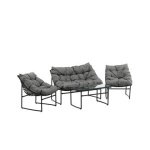 Fjôrd - Tuinset Zwart|Grijs - Staal - Tina