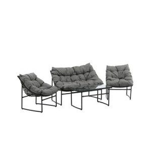 Fjôrd - Tuinset Zwart|Grijs - Staal - Tina