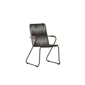 Fjôrd - Tuinstoel Donkergrijs - Touw - Bois - Set van 2