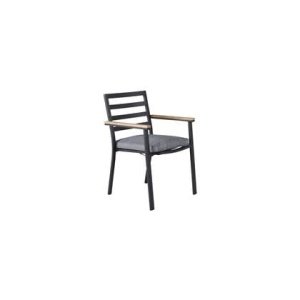 Fjôrd - Tuinstoel Zwart - Teakhout - Brasilia - Set van 2