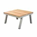 Furago coffee table 74,5x74,5 cm aluminium salix/ teak - Yoi