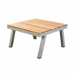 Furago coffee table 74,5x74,5 cm aluminium salix/ teak - Yoi