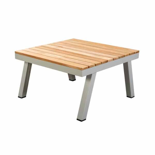 Furago coffee table 74,5x74,5 cm aluminium salix/ teak - Yoi