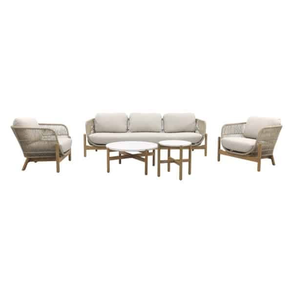 Garden Impressions Talara stoel bank loungeset 5-delig - Zand