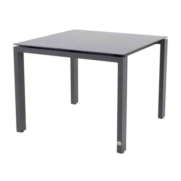 Goa Tafelframe Antracite Met HPL Tafelblad Slate Antracite 95 x 95 cm - 4so