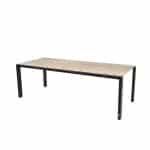 Goa Tafelframe Antracite Met HPL Tafelblad Teak Pattern 220 x 95 cm - 4so