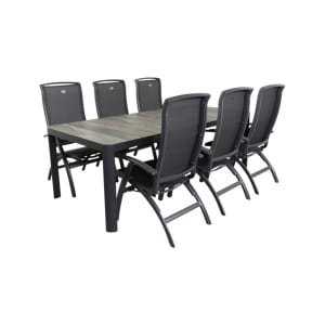 Hartman Da Vinci alu/Queens 220 cm. tuinset - 7-delig verstelbaar