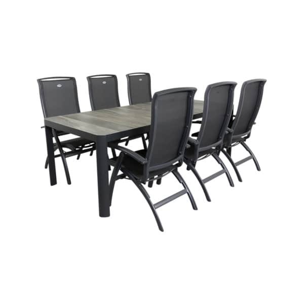 Hartman Da Vinci alu/Queens 220 cm. tuinset - 7-delig verstelbaar