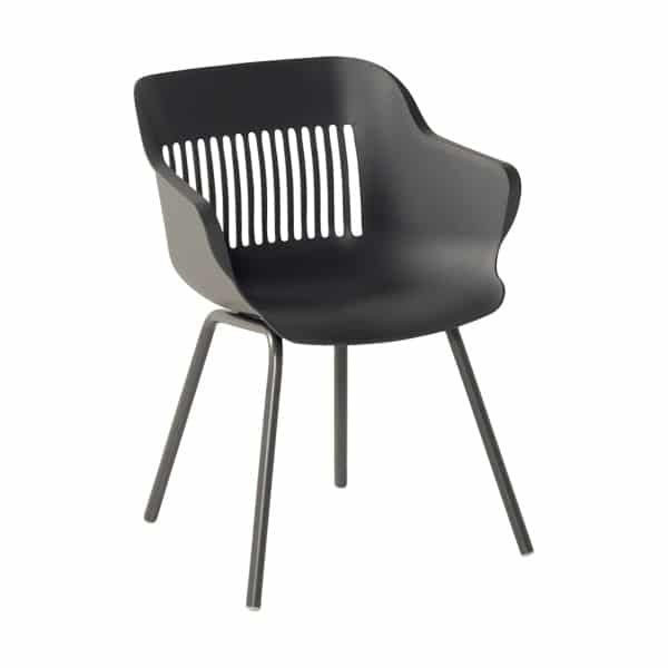 Hartman Jill Rondo tuinstoel donkergrijs - aluminium onderstel
