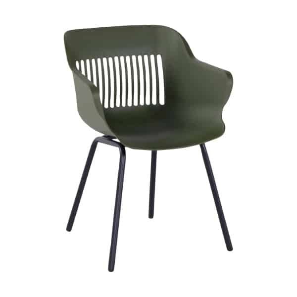 Hartman Jill Rondo tuinstoel mosgroen - aluminium onderstel
