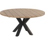 Hartman Ronde Tuintafel 'Stephanie' Teakhout, 150cm, kleur Naturel/Zwart
