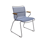 Houe Click Dining tuinstoel met arm Pigeon Blue