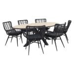 Jasmine - Black / Garden Impressions Edison 220 x 115 cm. - ovale tuinset