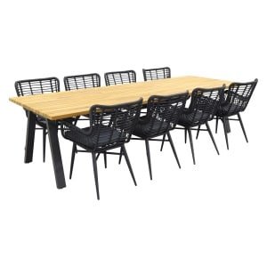 Jasmine black/Ambassador 300x100 cm. tuinset - 9 delig