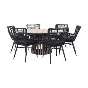 Jasmine black/GI Trinxa ronde tuinset - 148 cm.