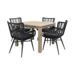 Jasmine black/Rome grey 100 cm. - tuinset 5-delig