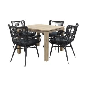 Jasmine black/Rome grey 100 cm. - tuinset 5-delig