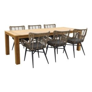 Jasmine natural/Rome brown 240 cm. tuinset - 7-delig