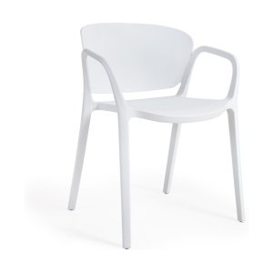 Kave Home Ania tuinstoel kunststof wit