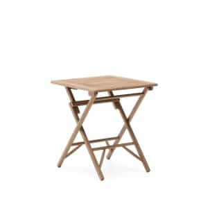 Kave Home Inklapbare Bistrotafel Dandara Acaciahout, 66 x 66cm - Naturel