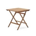 Kave Home Inklapbare Bistrotafel Sadirar Acaciahout, 70 x 70cm - Bruin