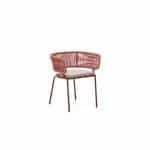 Kave Home Kave Home Eetkamerstoel Nadin, Nadin Stoel Met Terracotta Touw En Gegalvaniseerd Staal