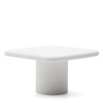 Kave Home Vierkante Eettafel Addaia Cement, 135 x 135cm - Wit