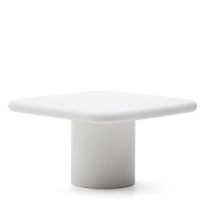 Kave Home Vierkante Eettafel Addaia Cement, 135 x 135cm - Wit