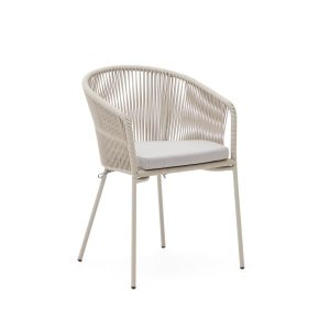 Kave Home Yanet tuinstoel ecru