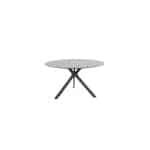Locarno Tafelframe Antracite Met Locarno HPL Slate Tafelblad diameter 130 cm - 4so
