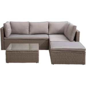 Loungeset Narbonne - antraciet - Leen Bakker