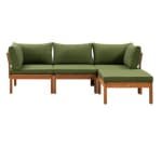 Loungeset Orleàns - groen - 4-delig - Leen Bakker