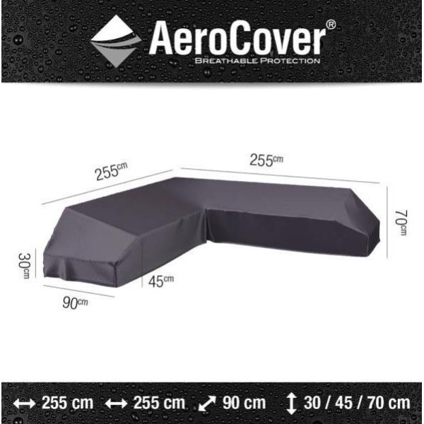 Loungeset platformhoes 255x255x90xH30/45/70 cm - Aerocover
