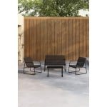 Nohr Loungeset Karilynn Met bank, 2 loungestoelen en tafel - Zwart