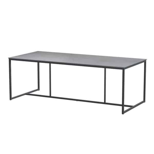 Quatro Tafelframe Antracite met HPL Light Grey tafelblad 220 x 95 cm - 4so