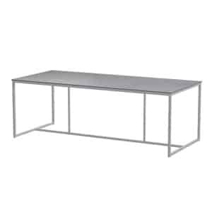 Quatro Tafelframe Frost Grey met HPL Light Grey tafelblad 220 x 95 cm - 4so